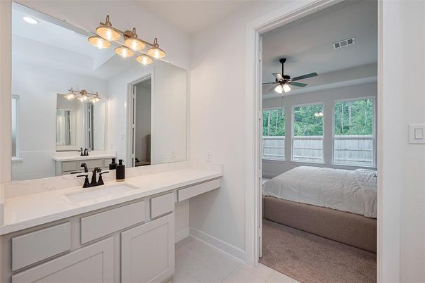 Bathroom, Bedroom, Dual Sink Vanities, Interior, Recessed Lighting