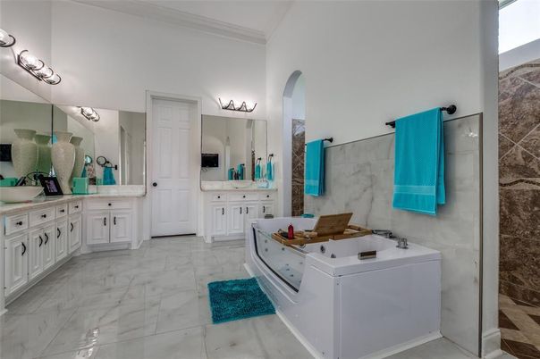 Bathroom, Dual Sink Vanities, Interior, Marble