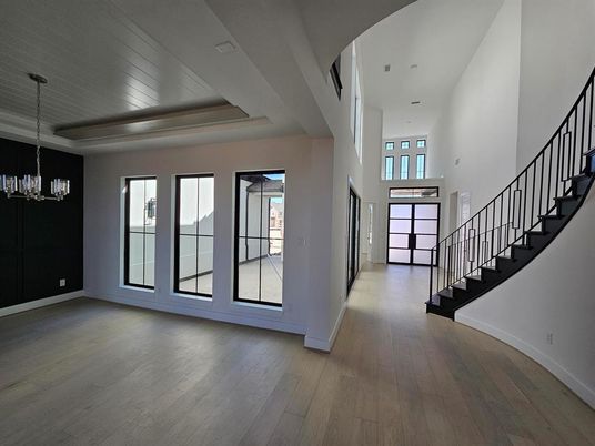 Interior, Pendant Lights, Wood Texture Flooring