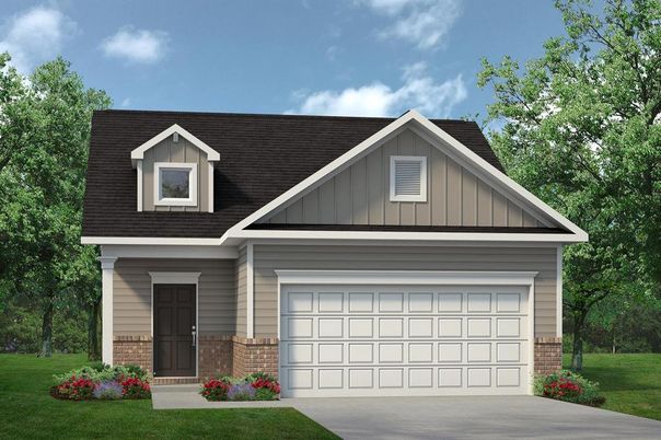 Attached, Exterior, Facade, Brick Traditional