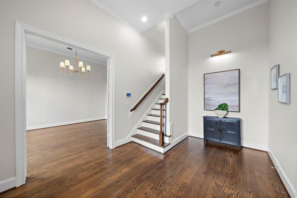 Chandelier, Interior, Recessed Lighting, Wood Texture Flooring