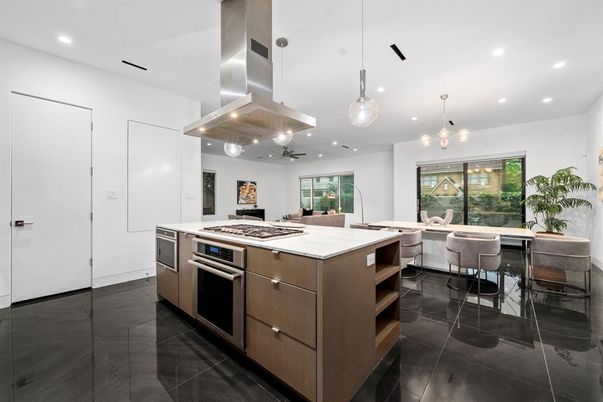 Interior, Kitchen, Pendant Lights, Recessed Lighting, Stainless Steel Appliances