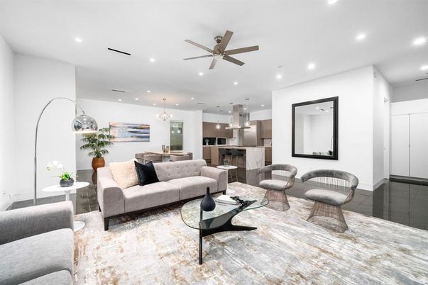 Dining room, Interior, Kitchen, Living room, Pendant Lights, Recessed Lighting