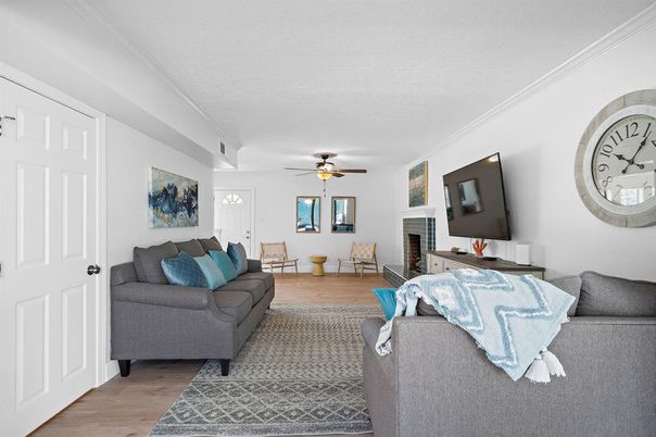 Fireplace, Interior, Living room, Wood Texture Flooring