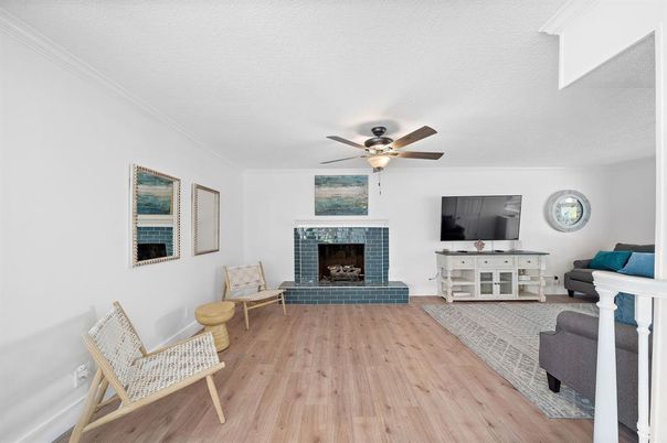 Fireplace, Interior, Wood Texture Flooring