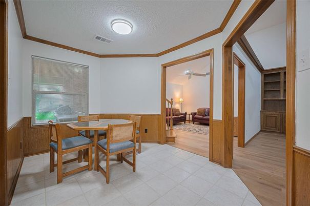 Dining room, Interior, Wood Texture Flooring