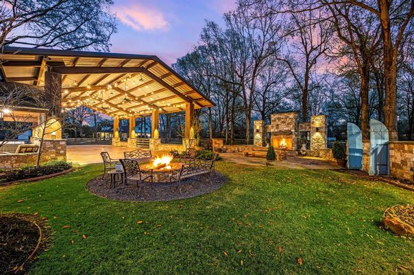 Backyard, Exterior, Fireplace