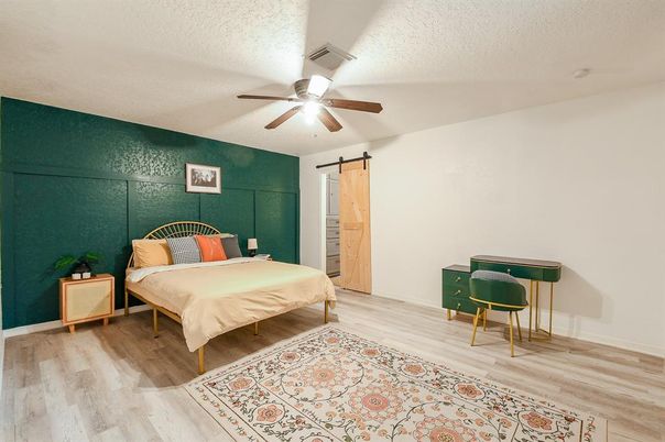 Bedroom, Interior, Wood Texture Flooring