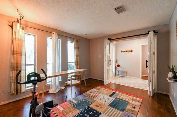 Fitness Equipment, Interior, Wood Texture Flooring