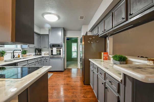 Interior, Kitchen, Wood Texture Flooring