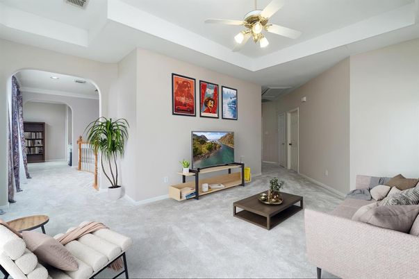 Interior, Living room, Recessed Lighting