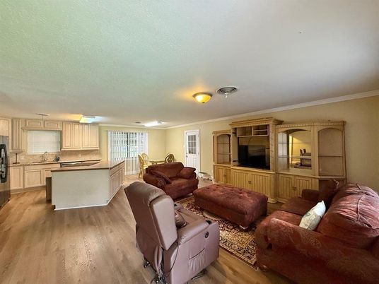 Interior, Kitchen, Living room, Wood Texture Flooring