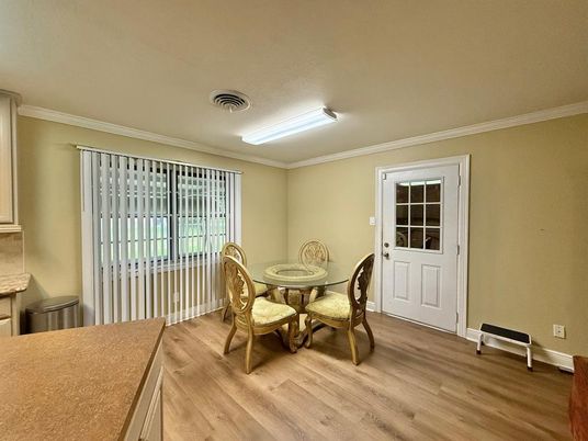 Dining room, Interior, Wood Texture Flooring