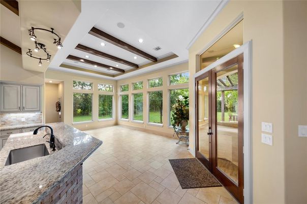 Interior, Recessed Lighting, Wooden Beams