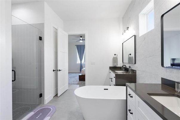 Bathroom, Dual Sink Vanities, Free Standing Baths, Interior