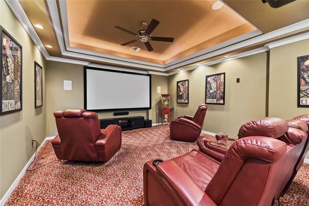 Home Theatre Room, Interior, Projection Screen, Recessed Lighting, Theatre Room