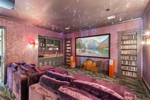 Interior, Living room, Recessed Lighting, Theatre Room