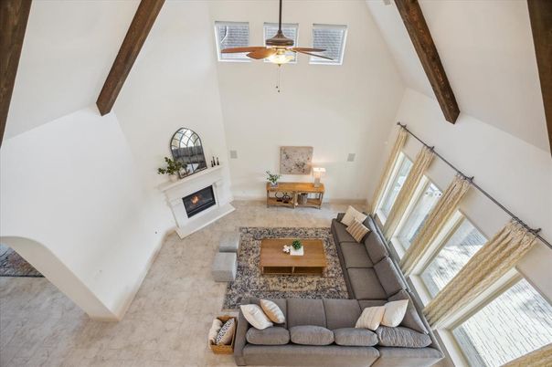 Fireplace, Interior, Living room, Wooden Beams