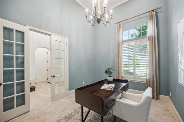 Chandelier, Home Office, Interior