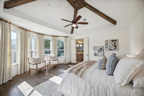 Bedroom, Interior, Wooden Beams, Wood Texture Flooring