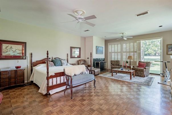 Bedroom, Fireplace, Interior, Living room, Wood Texture Flooring