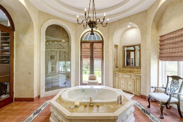 Bathroom, Chandelier, Interior