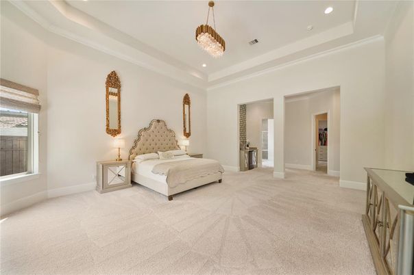 Bedroom, Interior, Pendant Lights, Recessed Lighting