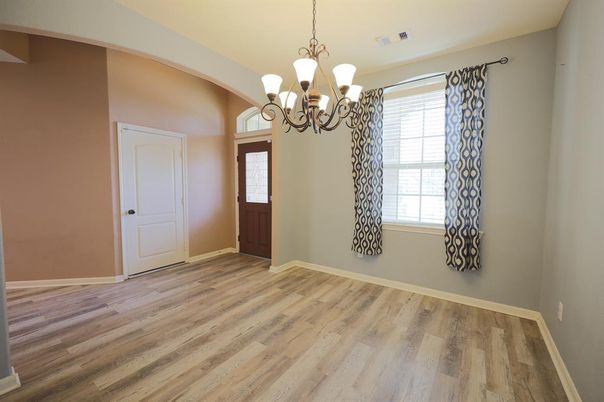 Chandelier, Empty room, Interior, Wood Texture Flooring
