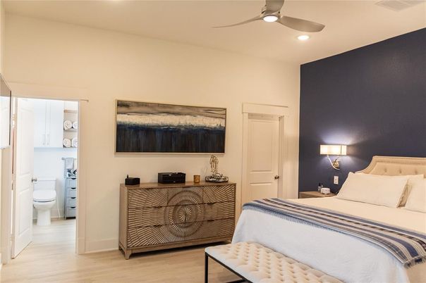 Bathroom, Bedroom, Interior, Recessed Lighting, Wood Texture Flooring