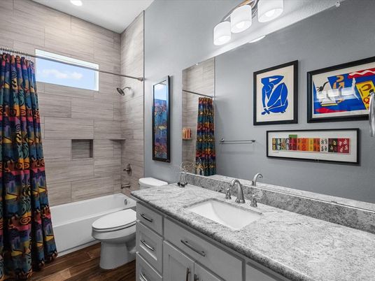 Bathroom, Interior, Wood Texture Flooring