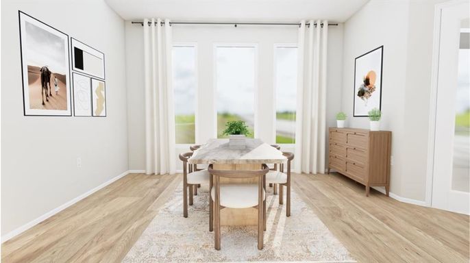 Dining room, Interior, Wood Texture Flooring