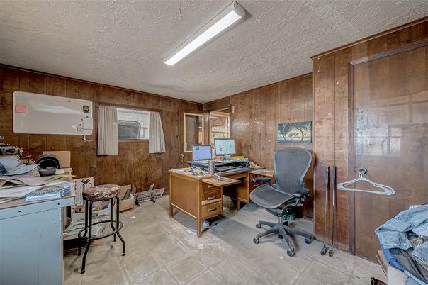 Home Office, Interior, Wooden Walls