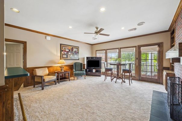 Fireplace, Interior, Living room, Recessed Lighting
