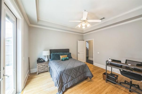 Bedroom, Home Office, Interior, Wood Texture Flooring