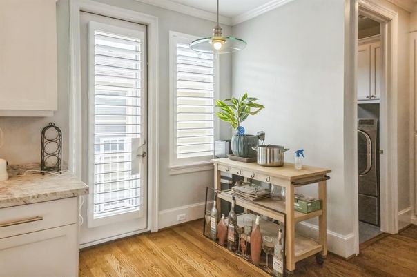 Interior, Pendant Lights, Washer, Wood Texture Flooring