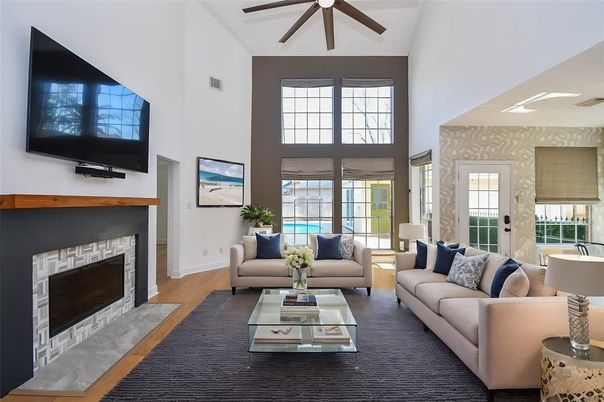 Fireplace, Interior, Living room, Wood Texture Flooring