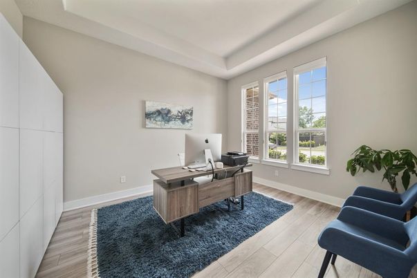 Home Office, Interior, Wood Texture Flooring
