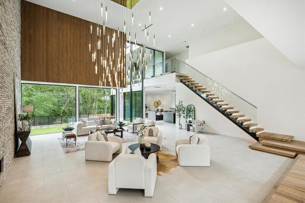 Interior, Living room, Pendant Lights, Recessed Lighting