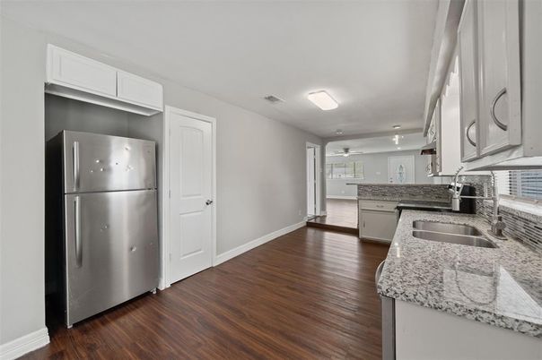 Interior, Kitchen, Wood Texture Flooring