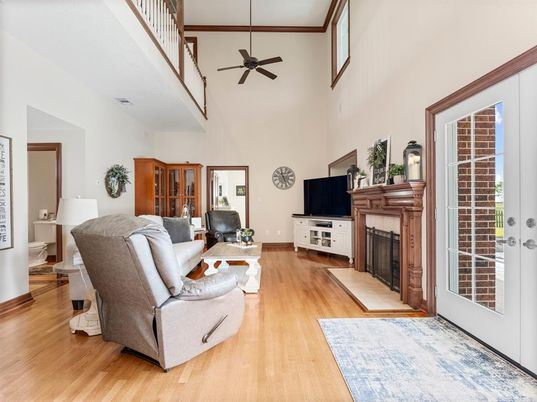 Fireplace, Interior, Living room, Wood Texture Flooring