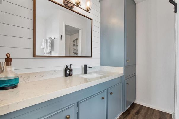 Bathroom, Interior, Wood Texture Flooring