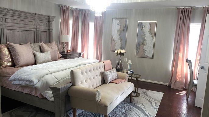 Bedroom, Interior, Wood Texture Flooring