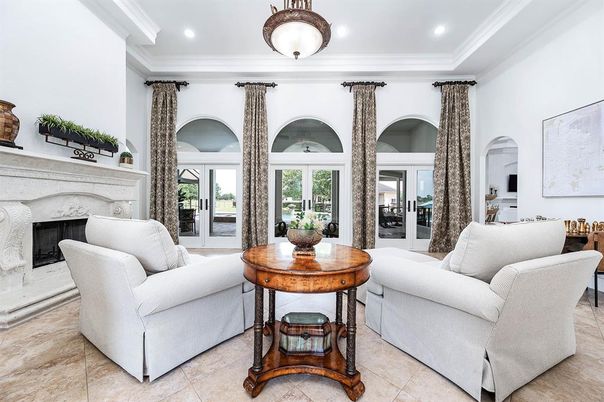 Fireplace, Interior, Living room, Recessed Lighting