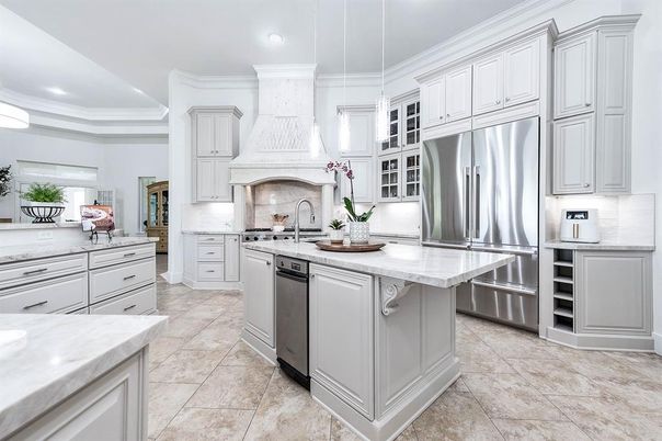 Interior, Kitchen, Pendant Lights, Recessed Lighting, Stainless Steel Appliances