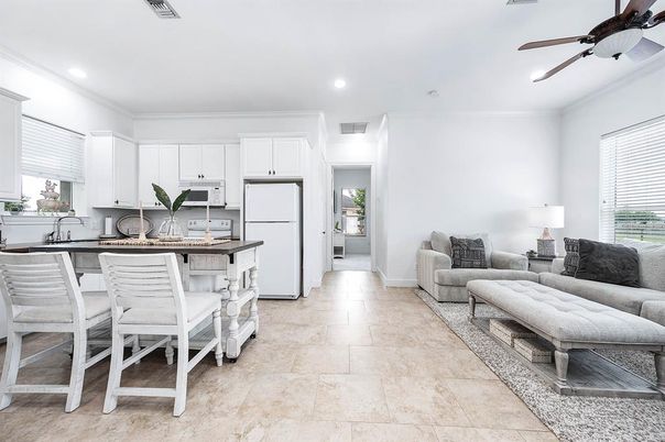 Interior, Kitchen, Living room, Recessed Lighting