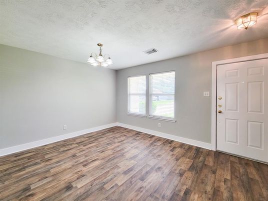 Chandelier, Empty room, Interior, Wood Texture Flooring