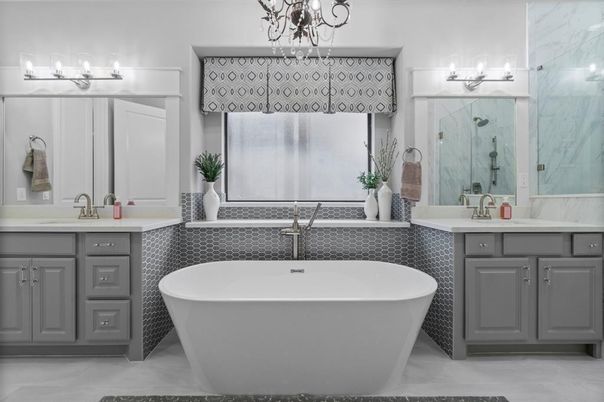 Bathroom, Dual Sink Vanities, Free Standing Baths, Interior