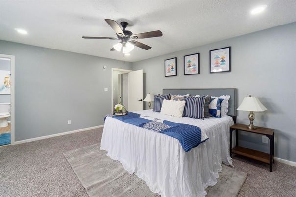 Bedroom, Interior, Recessed Lighting