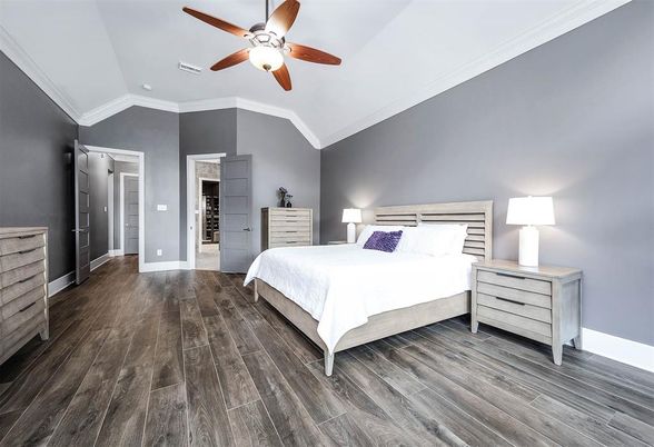 Bedroom, Interior, Wood Texture Flooring