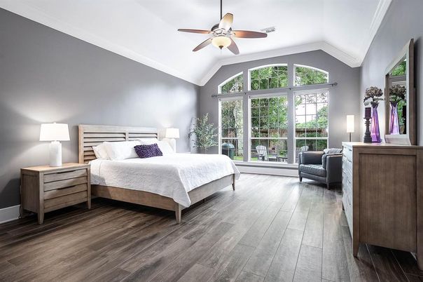 Bedroom, Interior, Wood Texture Flooring